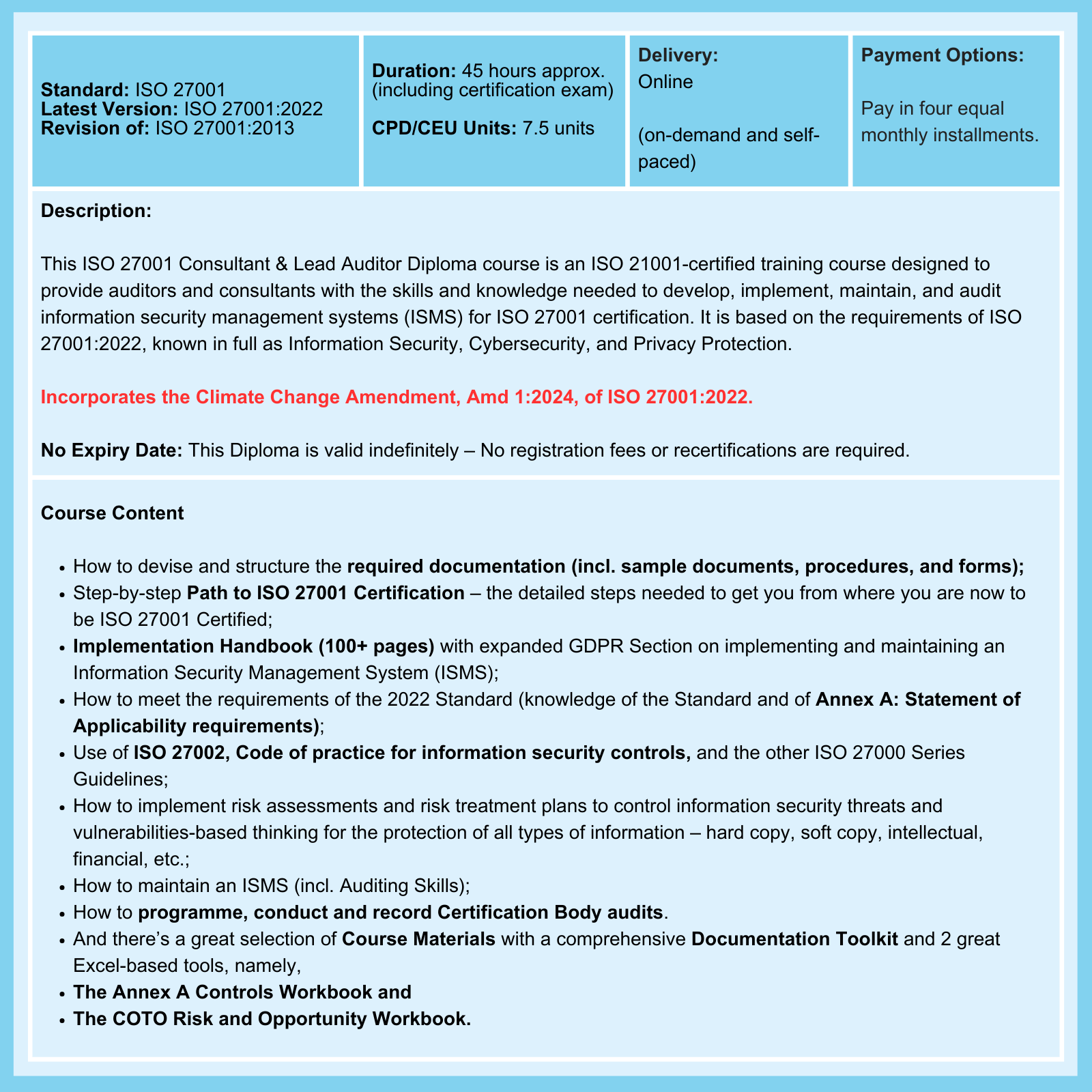 ISO 27001 Consultant and Lead Auditor Course Summary